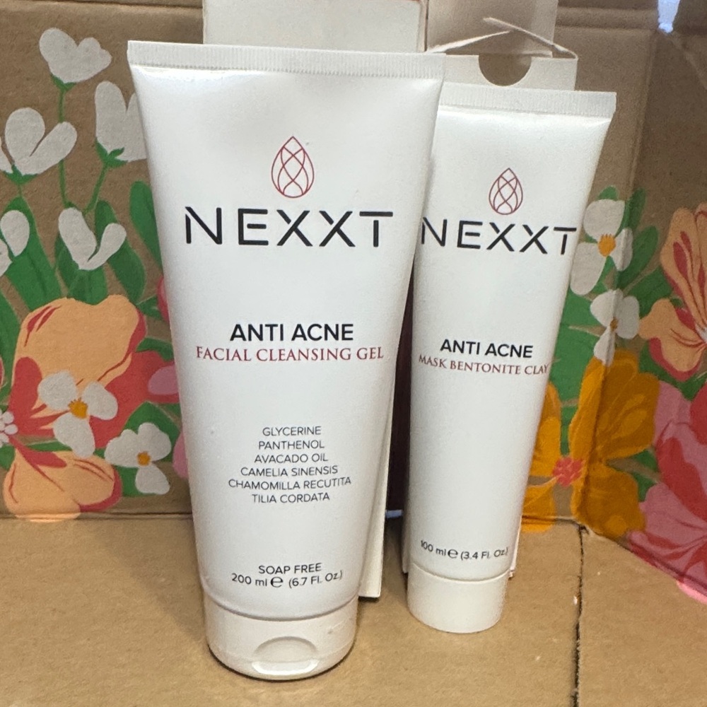 Nexxt Anti Acne Facial Cleansing Gel and clay mask set